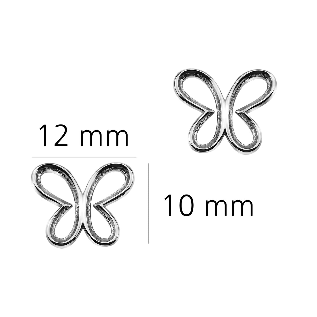 Schmetterling Ohrstecker in 925 Silber