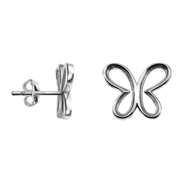 Schmetterling Ohrstecker in 925 Silber