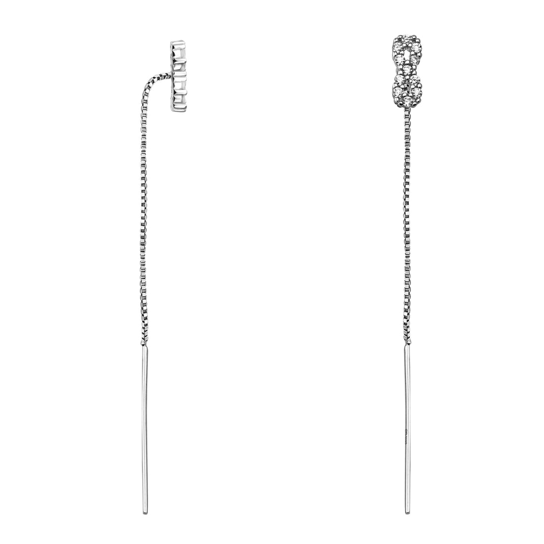 Unendlich Ohrhänger in 925 Silber