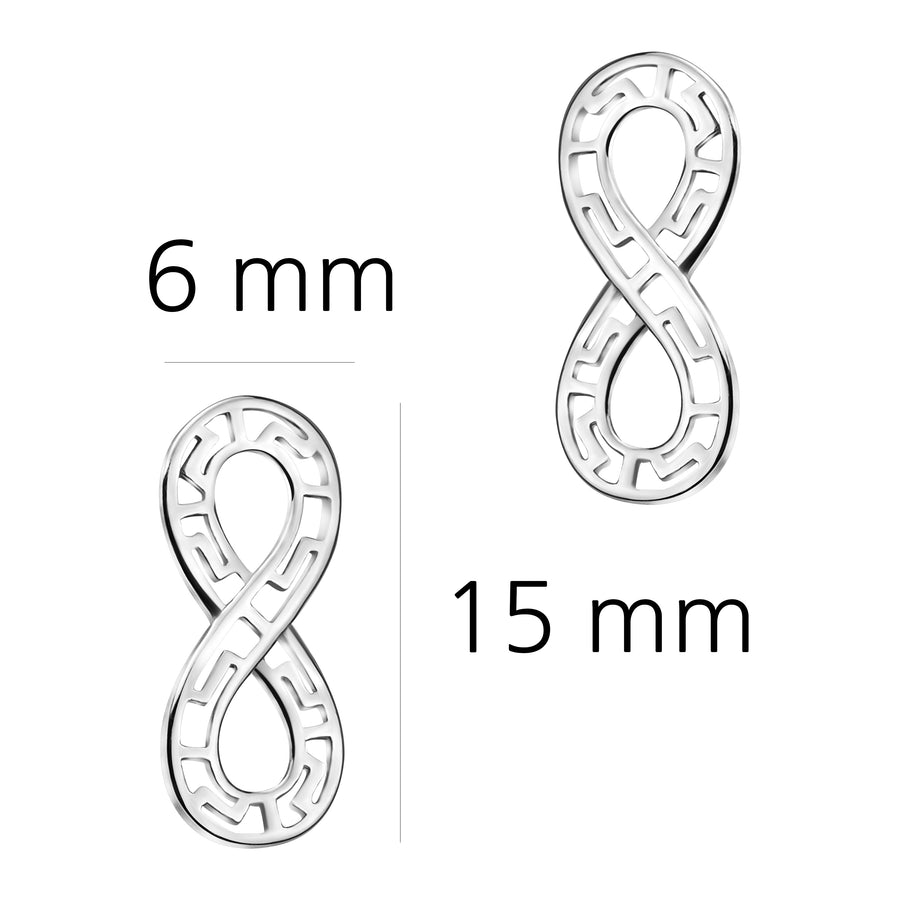 Unendlich Ohrstecker in 925 Silber