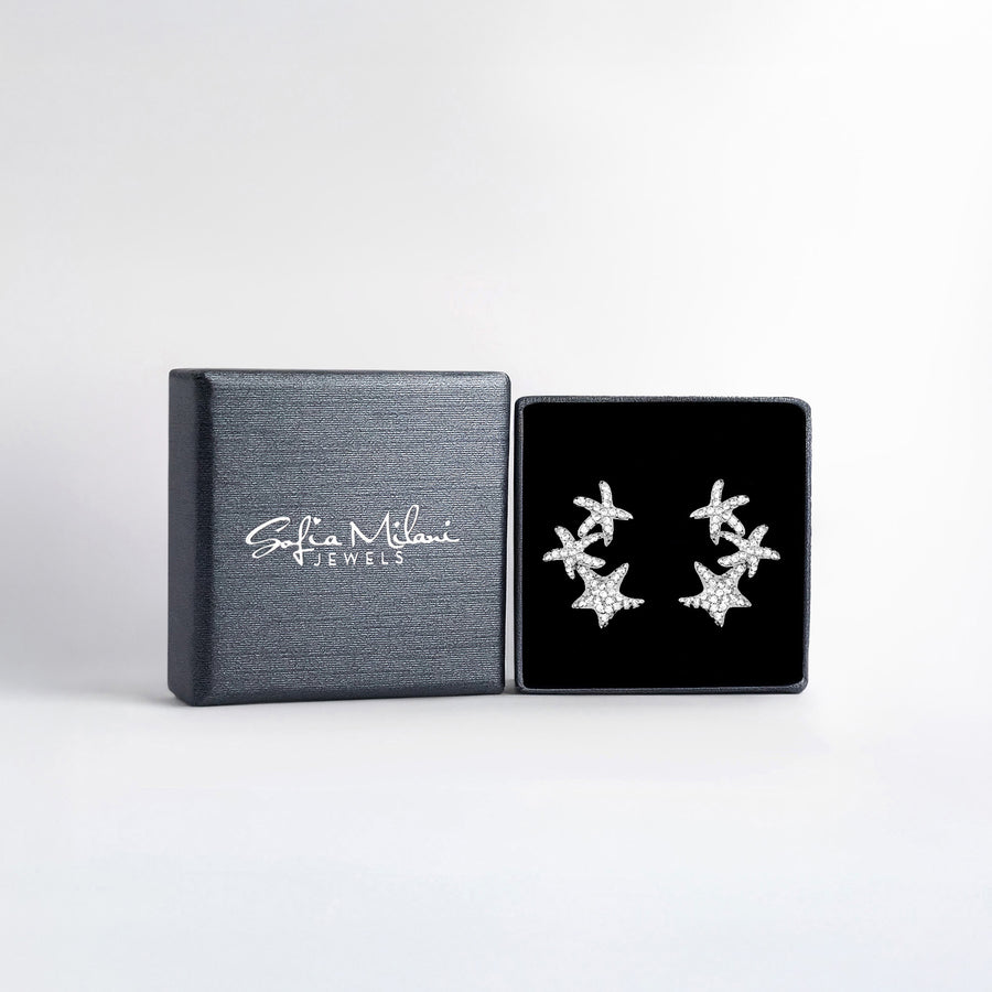 Stern Ohrstecker in 925 Silber