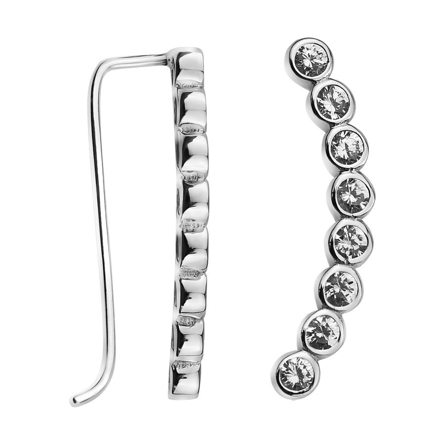 Kreis Ohrklemme in 925 Silber