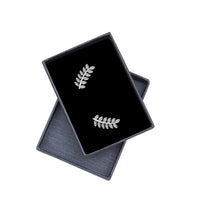 Blatt Ohrklemme in 925 Silber
