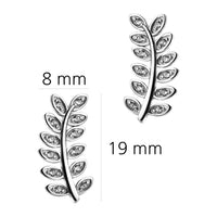 Blatt Ohrklemme in 925 Silber