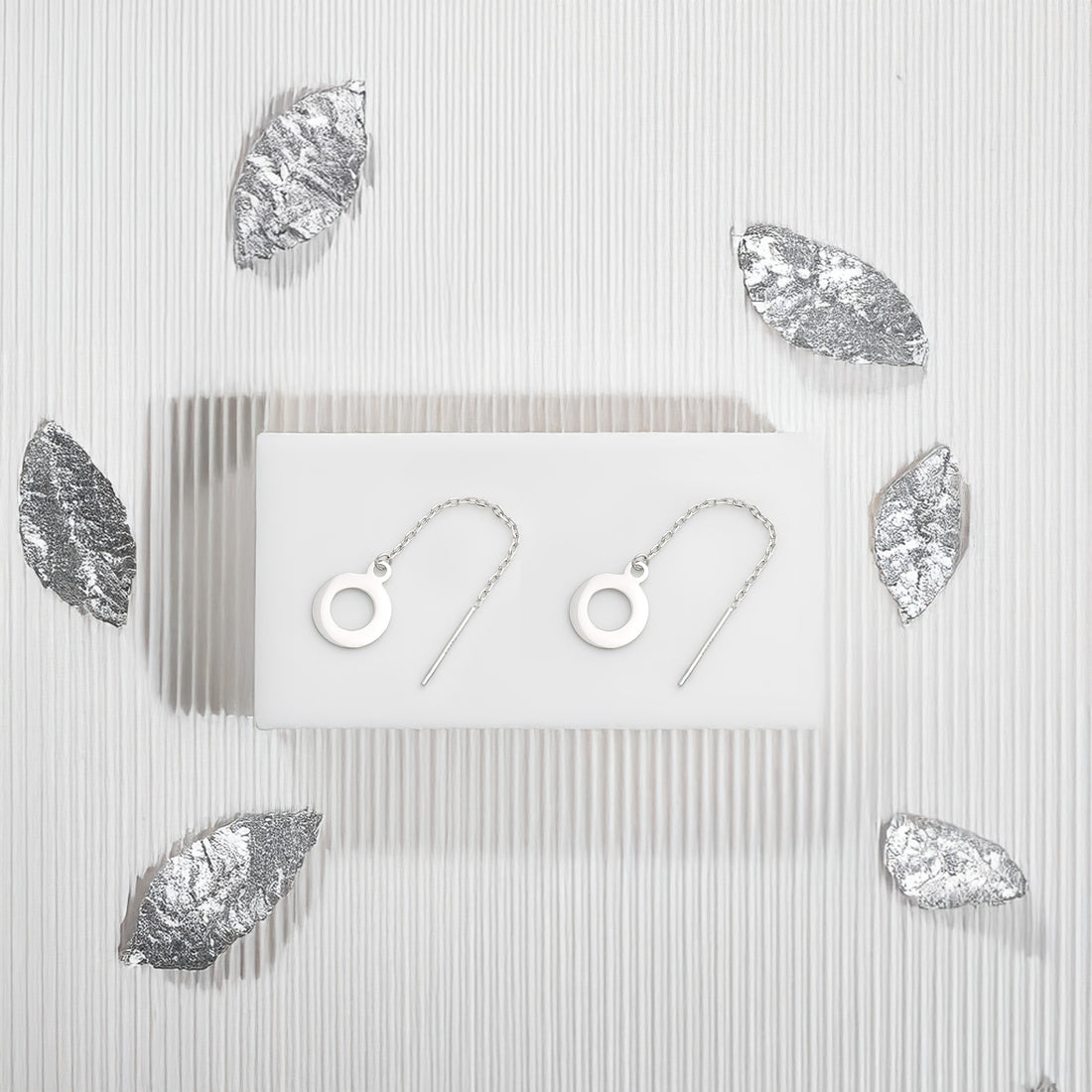 Kreis Ohrhänger in 925 Silber