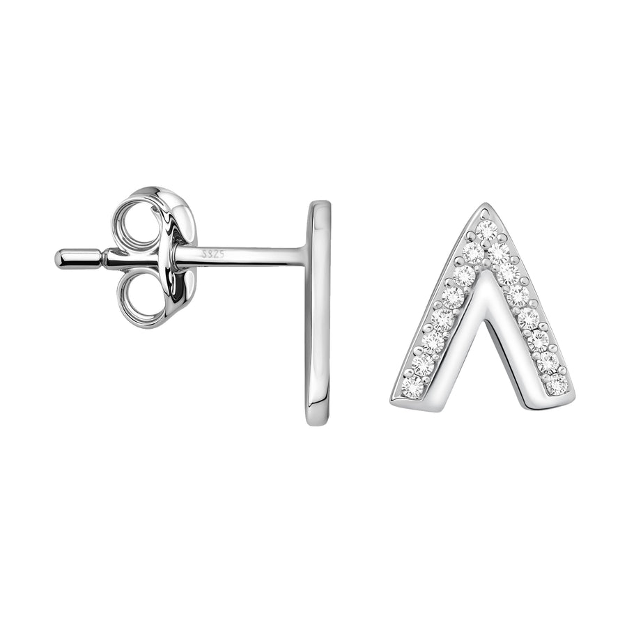 Dreieck Ohrstecker in 925 Silber