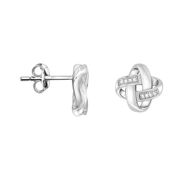 Knoten Ohrstecker in 925 Silber