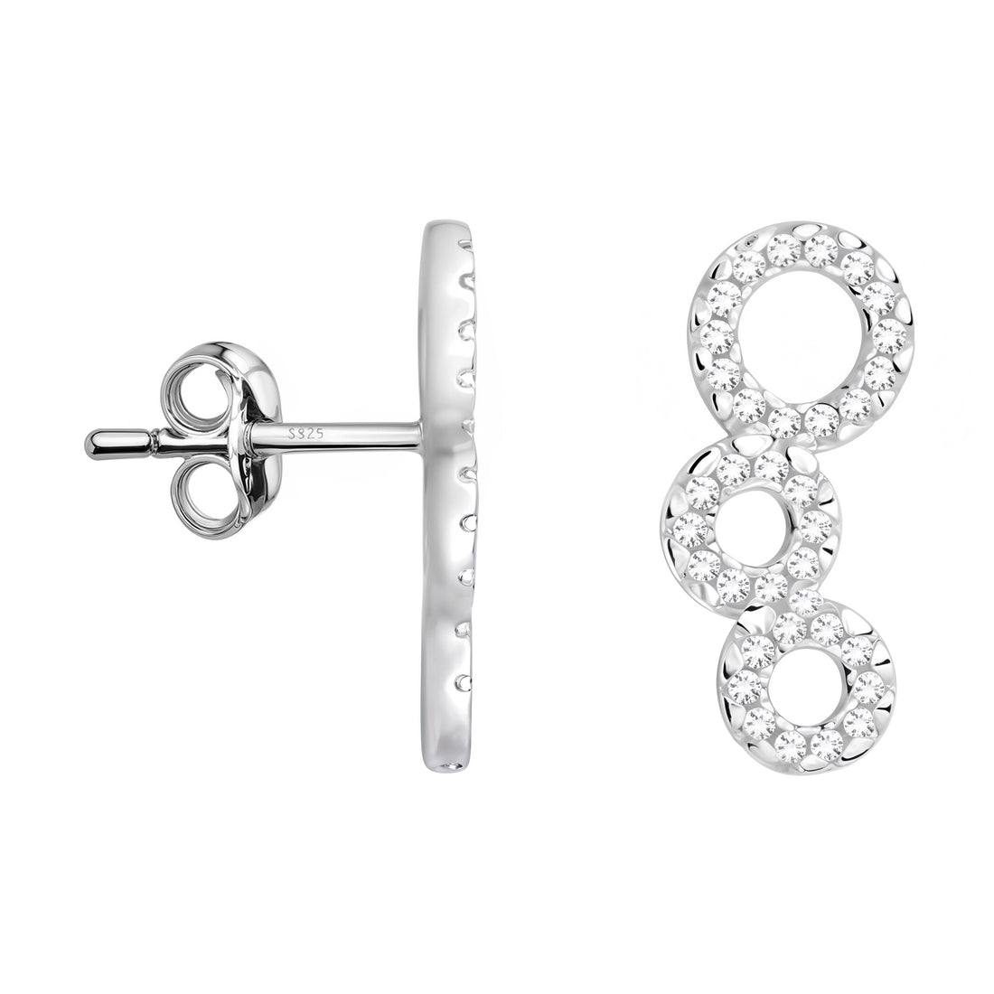 Kreis Ohrklemme in 925 Silber