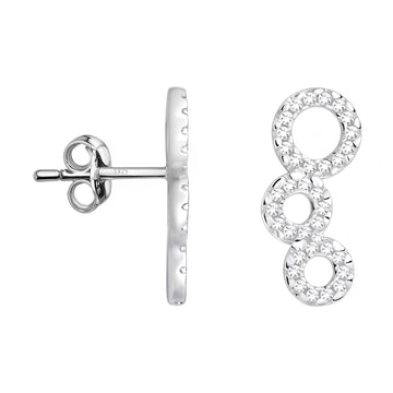 Kreis Ohrklemme in 925 Silber