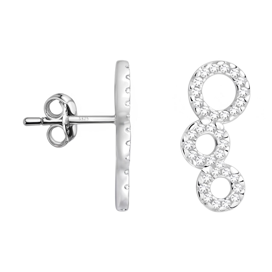 Kreis Ohrklemme in 925 Silber