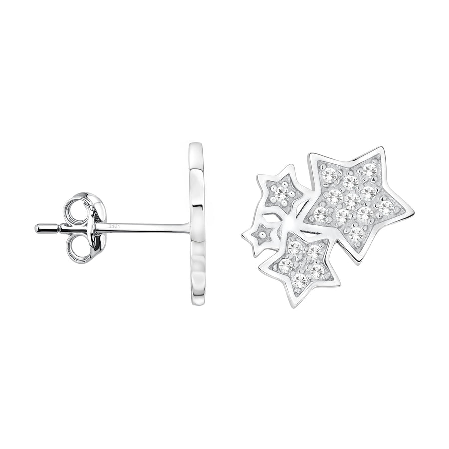 Stern Ohrstecker in 925 Silber