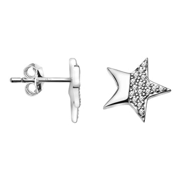 Stern Ohrstecker in 925 Silber