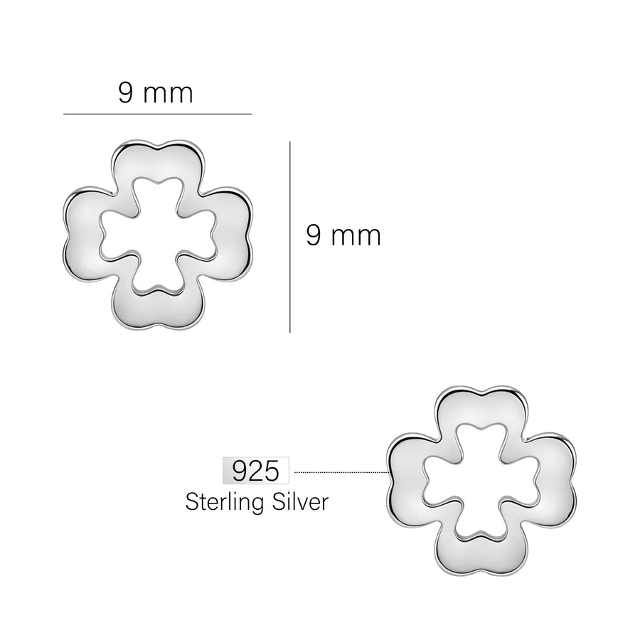 Blatt Ohrstecker in 925 Silber