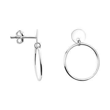 Kreis Ohrstecker in 925 Silber