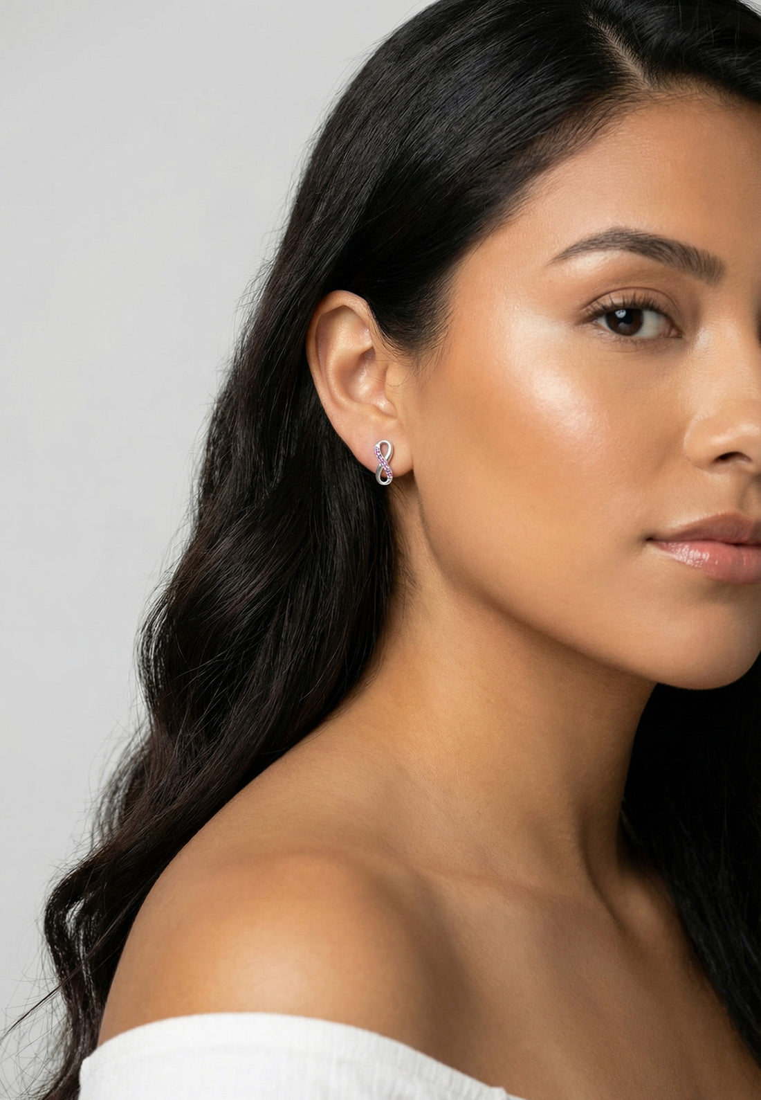 Unendlich Ohrstecker in 925 Silber