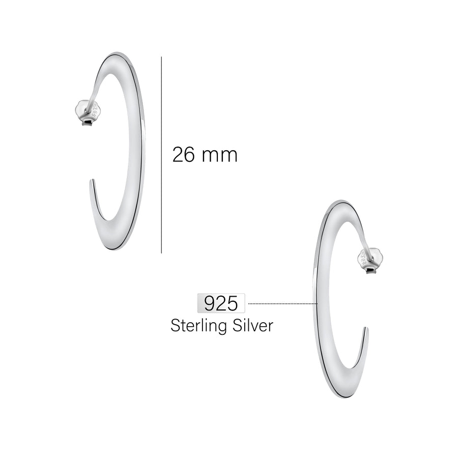 Steck Creolen in 925 Silber