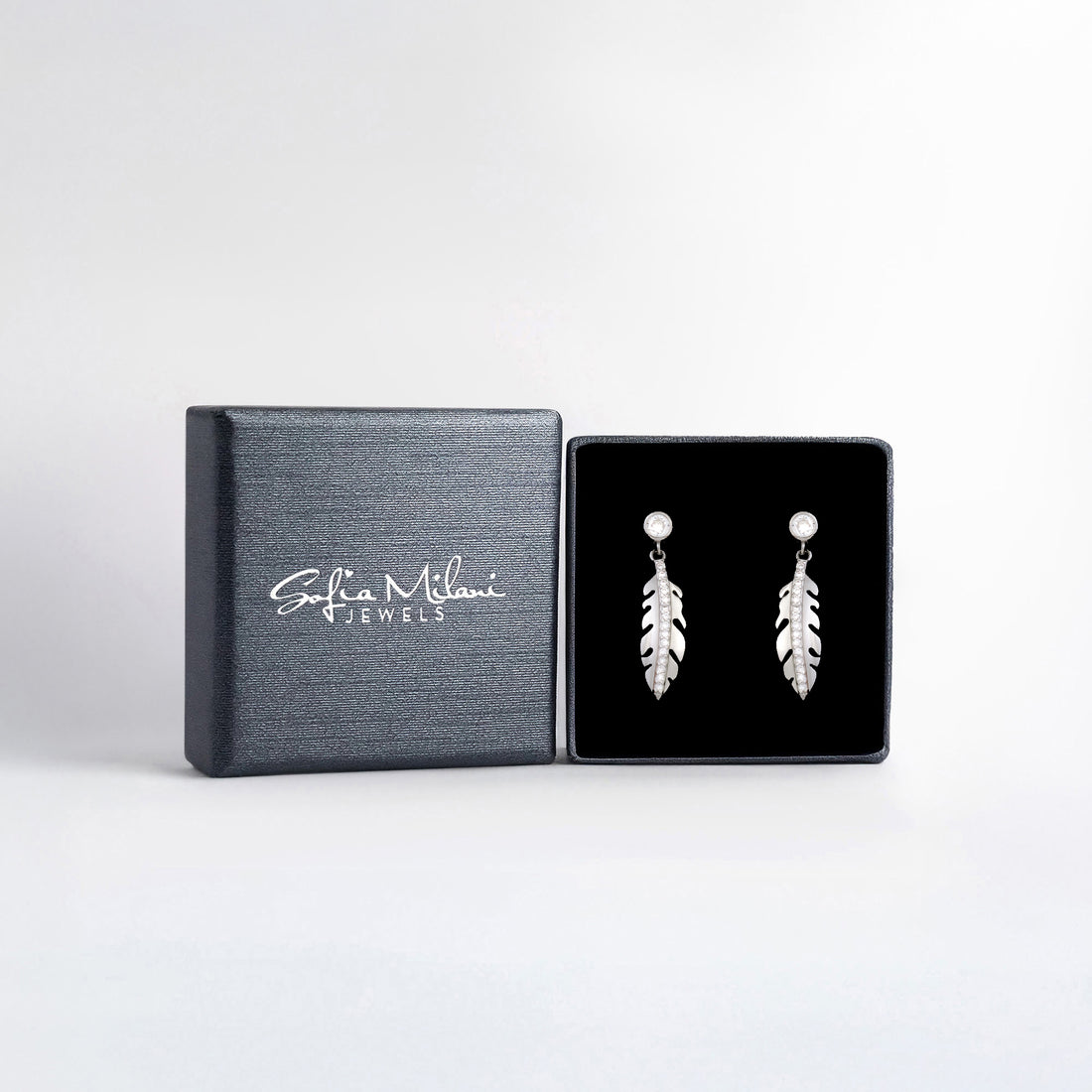 Blatt Ohrhänger in 925 Silber