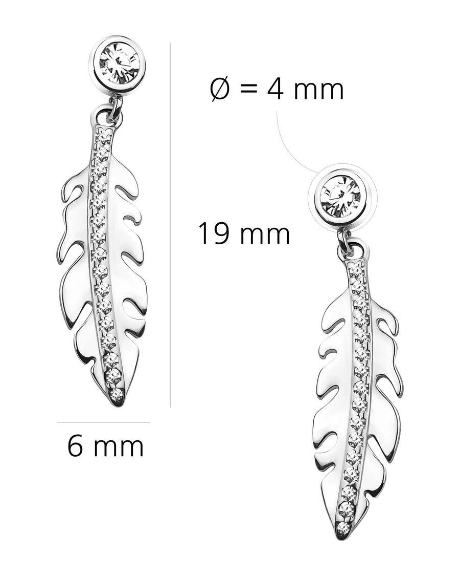 Blatt Ohrhänger in 925 Silber