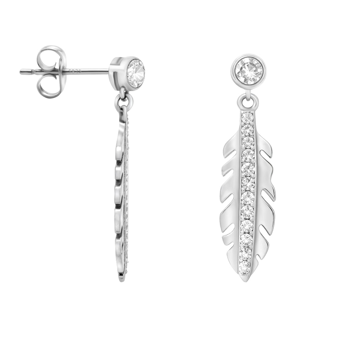 Blatt Ohrhänger in 925 Silber