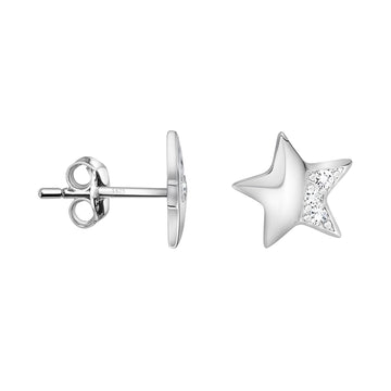 Stern Ohrstecker in 925 Silber