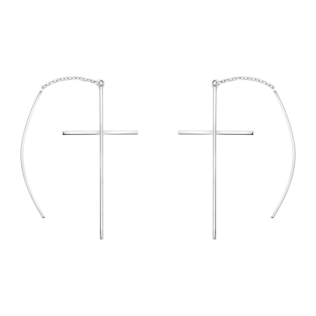 Kreuz Durchzieher in 925 Silber