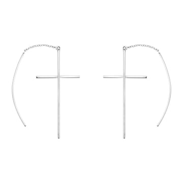 Kreuz Durchzieher in 925 Silber