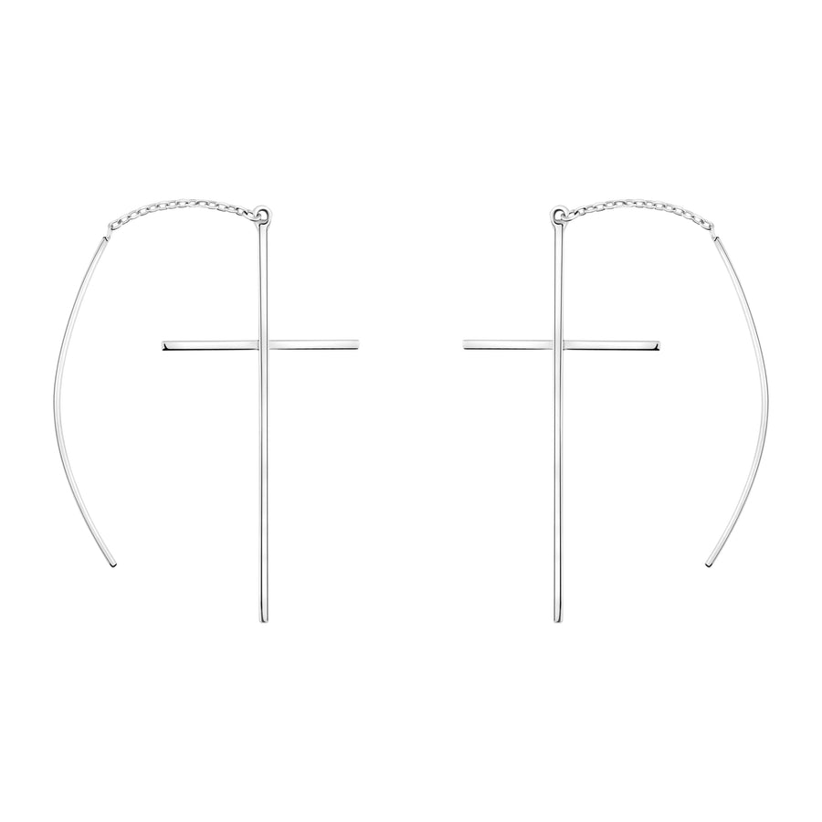 Kreuz Durchzieher in 925 Silber