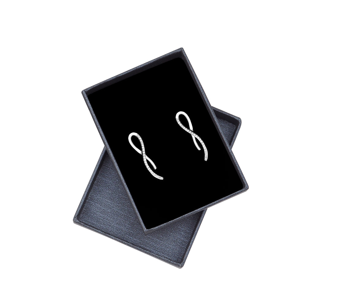 Unendlich Ohrklemme in 925 Silber