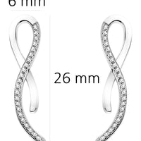Unendlich Ohrklemme in 925 Silber