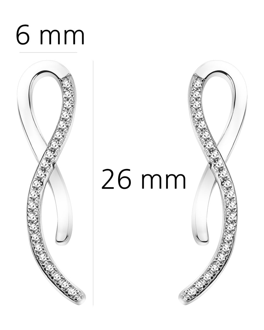 Unendlich Ohrklemme in 925 Silber