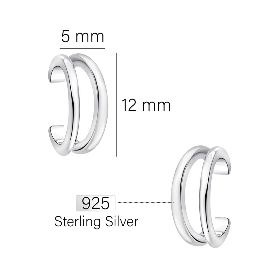 Steck Creolen in 925 Silber