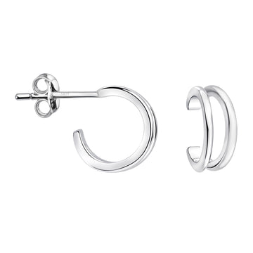 Steck Creolen in 925 Silber