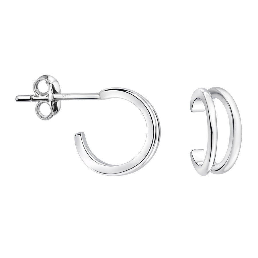 Steck Creolen in 925 Silber