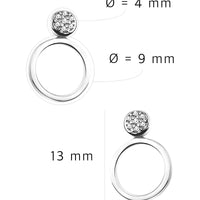 Kreis Ohrstecker in 925 Silber