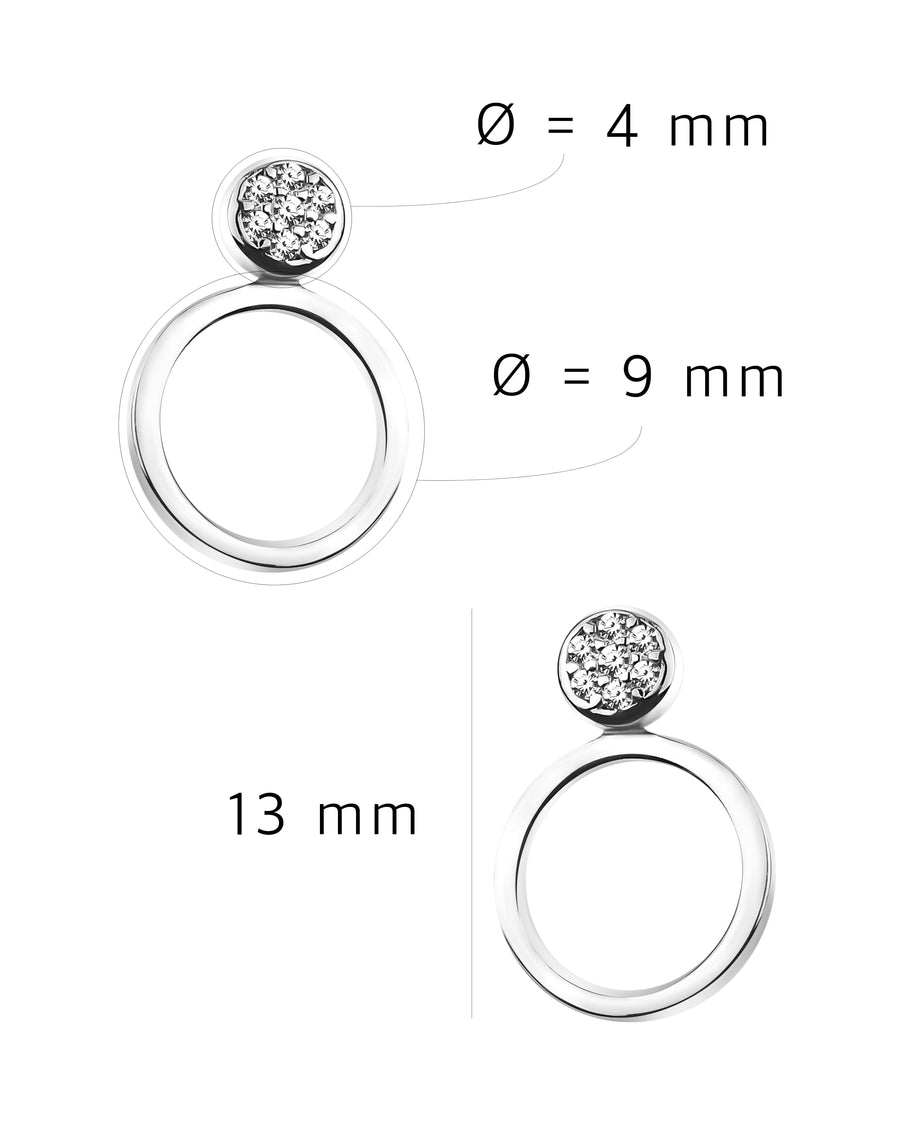 Kreis Ohrstecker in 925 Silber