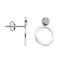 Kreis Ohrstecker in 925 Silber