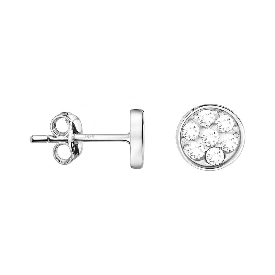 Kreis Ohrstecker in 925 Silber