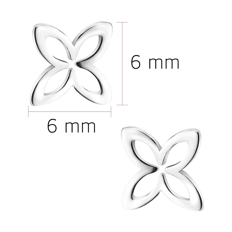 Blume Ohrstecker in 925 Silber