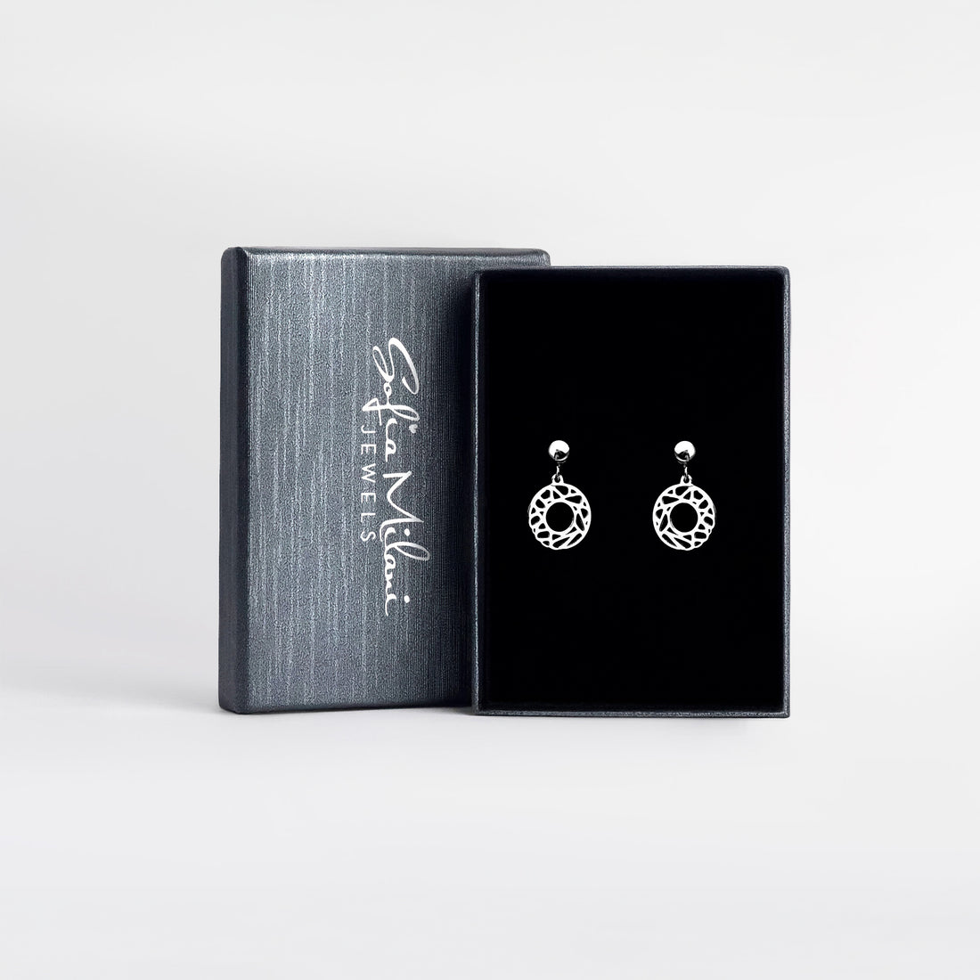 Kreis Ohrstecker in 925 Silber