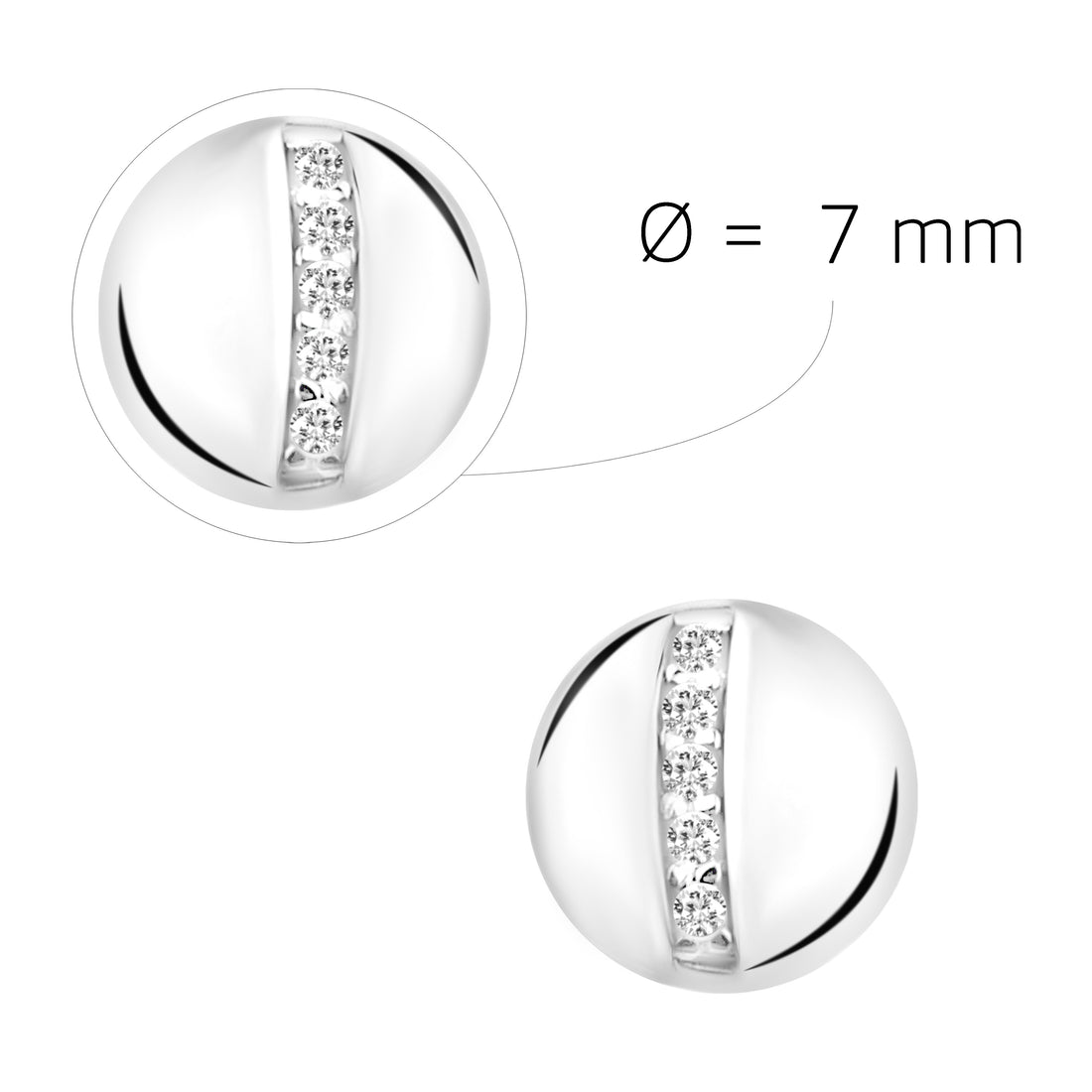 Kreis Ohrstecker in 925 Silber