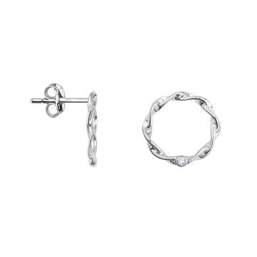 Kreis Ohrstecker in 925 Silber