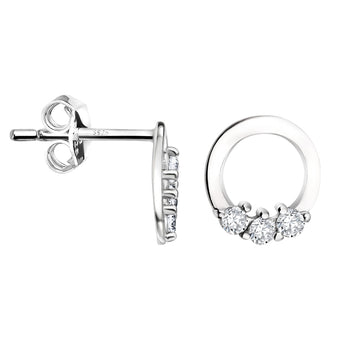 Kreis Ohrstecker in 925 Silber