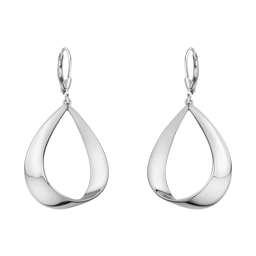 Oval Ohrhänger in 925 Silber