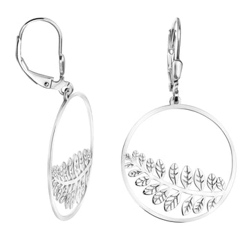Blatt Ohrhänger in 925 Silber