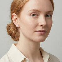 Herzschlag Ohrstecker in 925 Silber