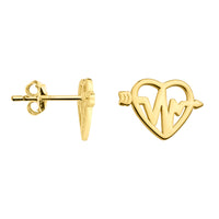 Herzschlag Ohrstecker in 925 Silber