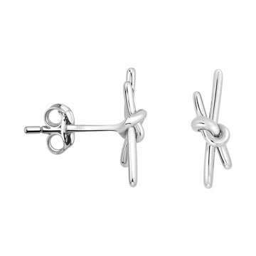 Knoten Ohrstecker in 925 Silber