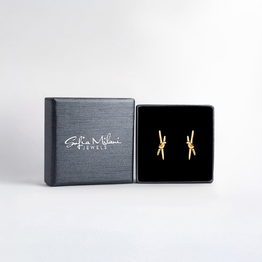 Knoten Ohrstecker in 925 Silber