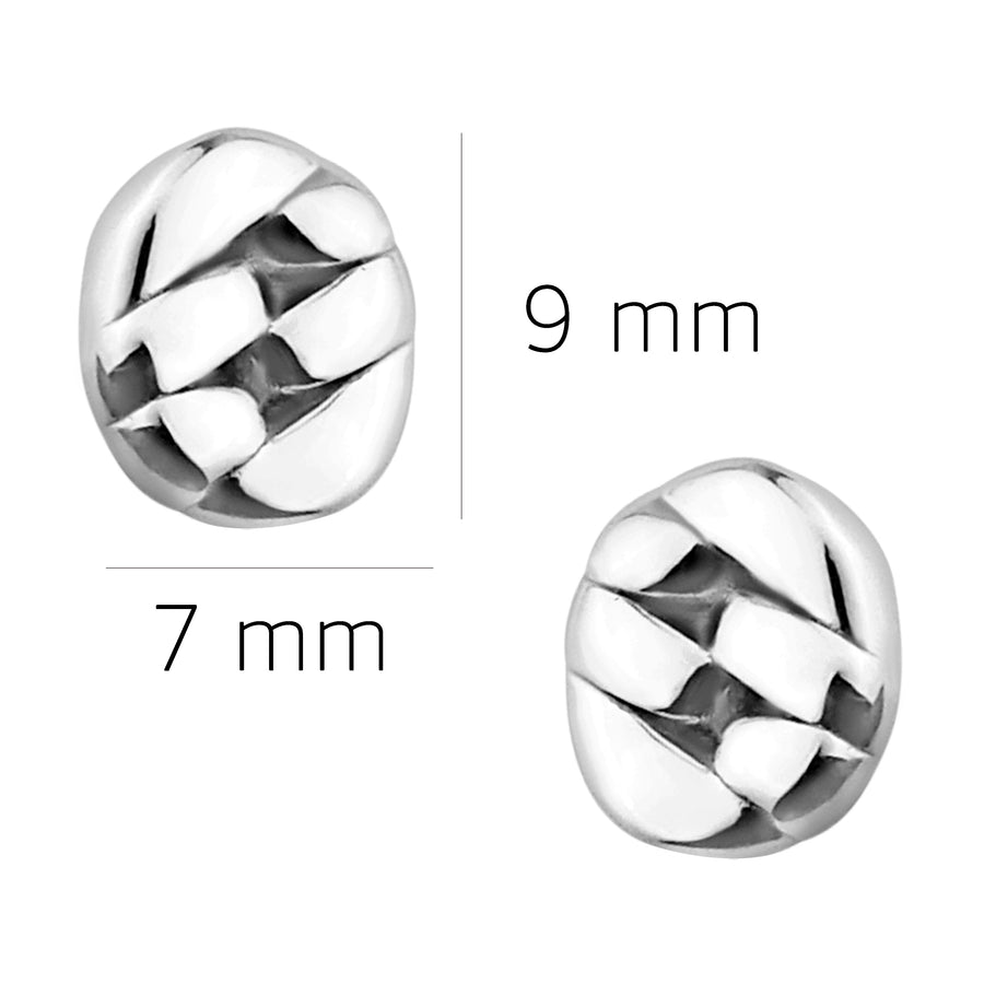 Knoten Ohrstecker in 925 Silber