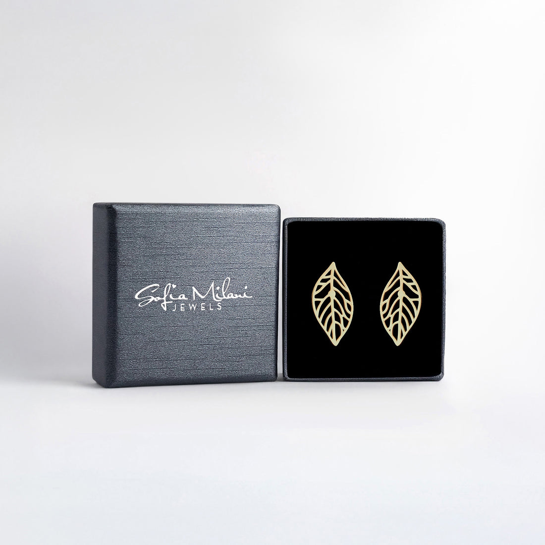 Blatt Ohrstecker in 925 Silber